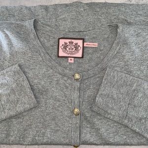 Juicy Couture 3/4 Sleeve Gray Cardigan Medium